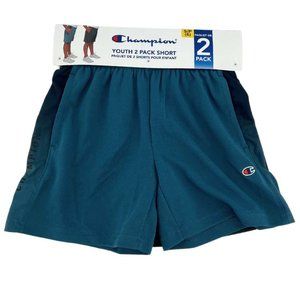 Champion | Boy's Athletic Shorts | 2 Pack | Dark Teal & Grey | Various Sizes